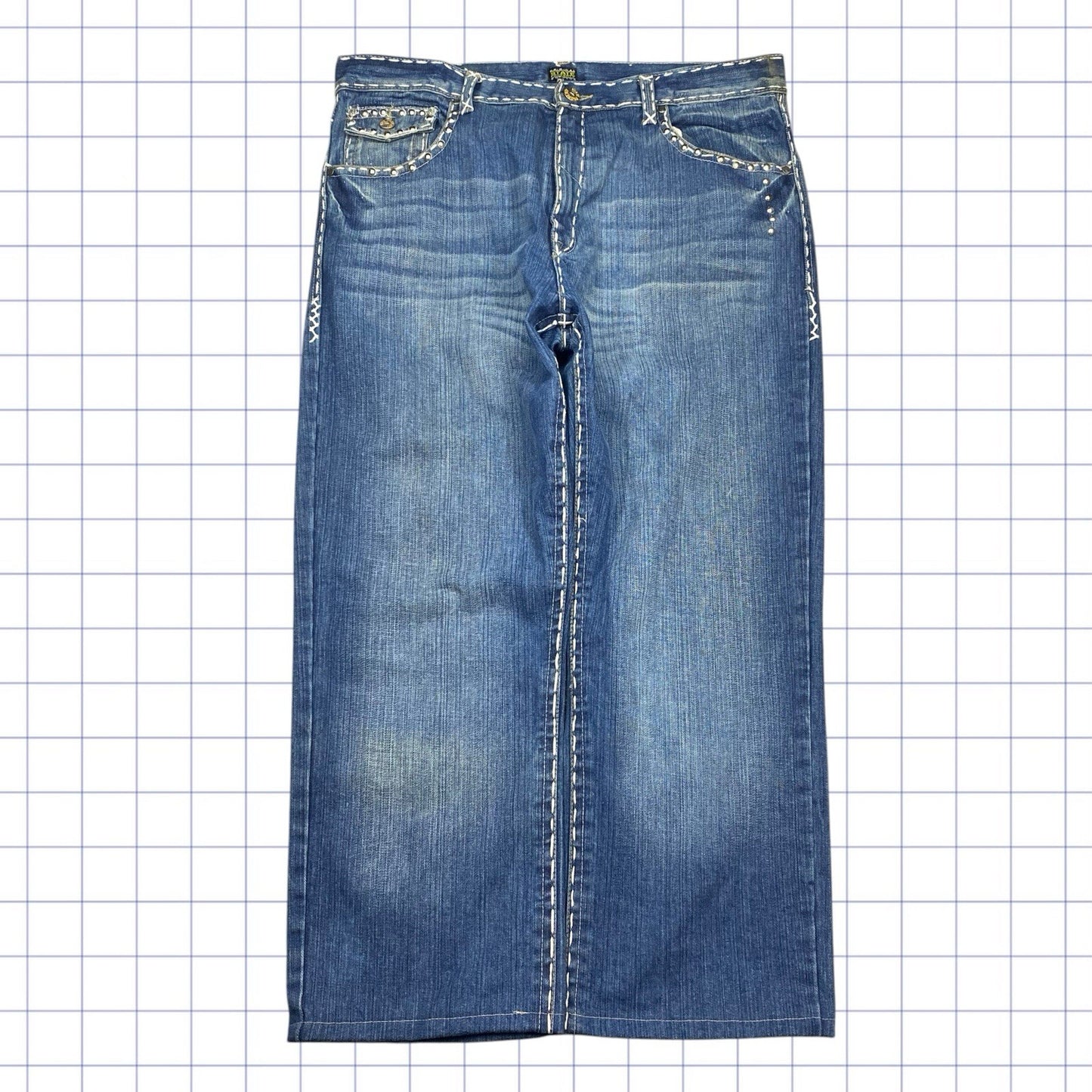Y2K Studded Jeans - XL