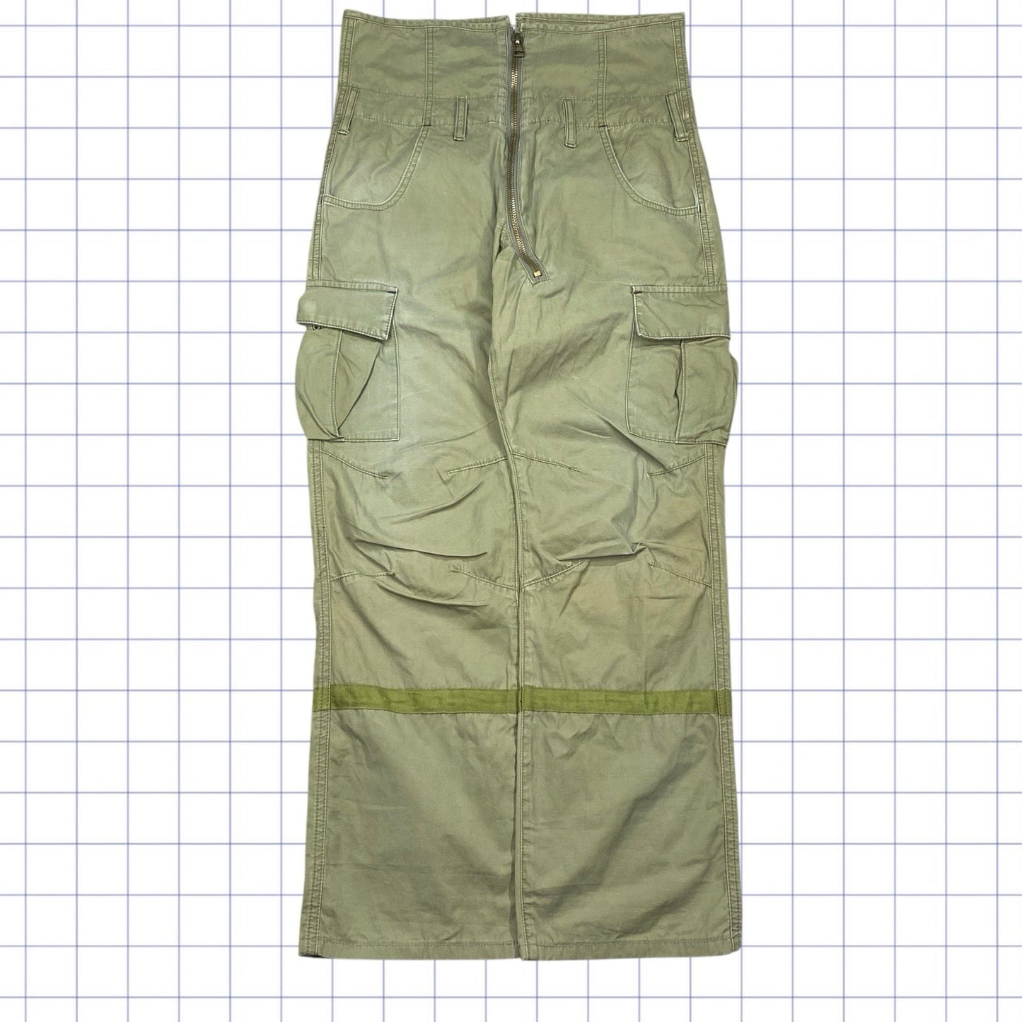 Vintage Asymmetrical Military Trousers - 32W