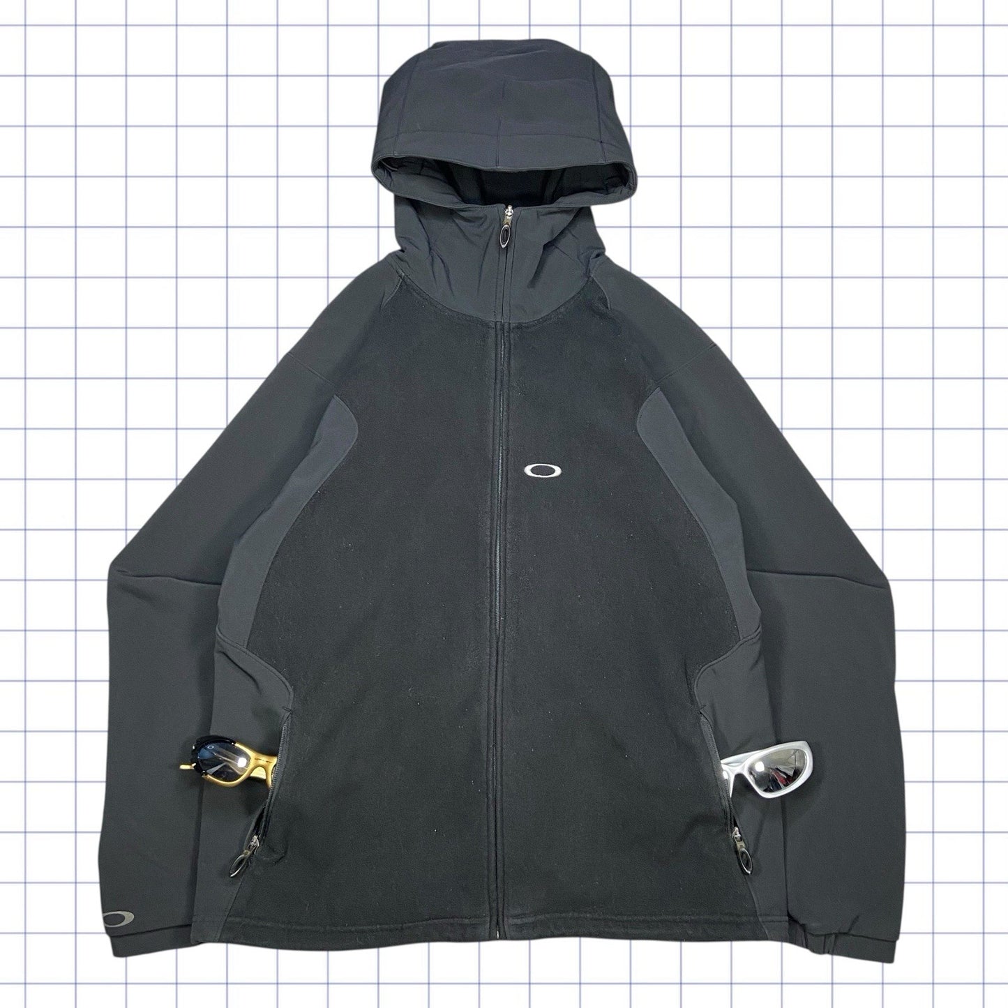 Y2K Oakley Hooded Fleece Jacket - M/L