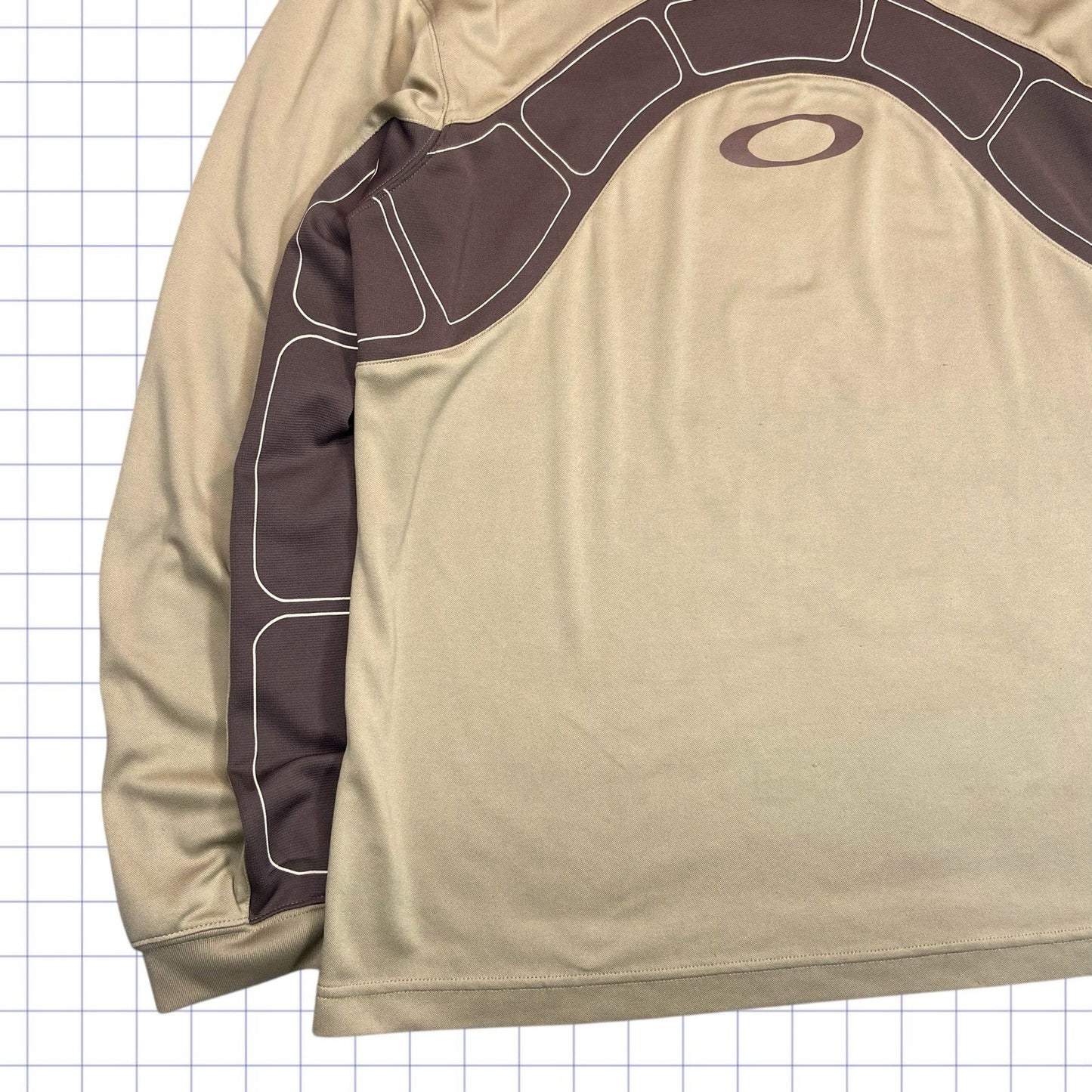 Camiseta vintage Oakley de manga comprida com painéis - M/G