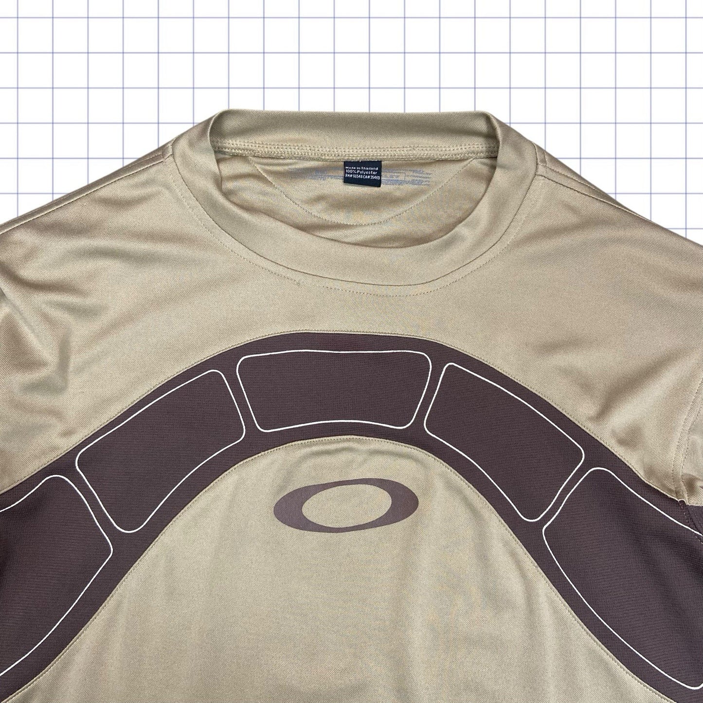 Camiseta vintage Oakley de manga comprida com painéis - M/G