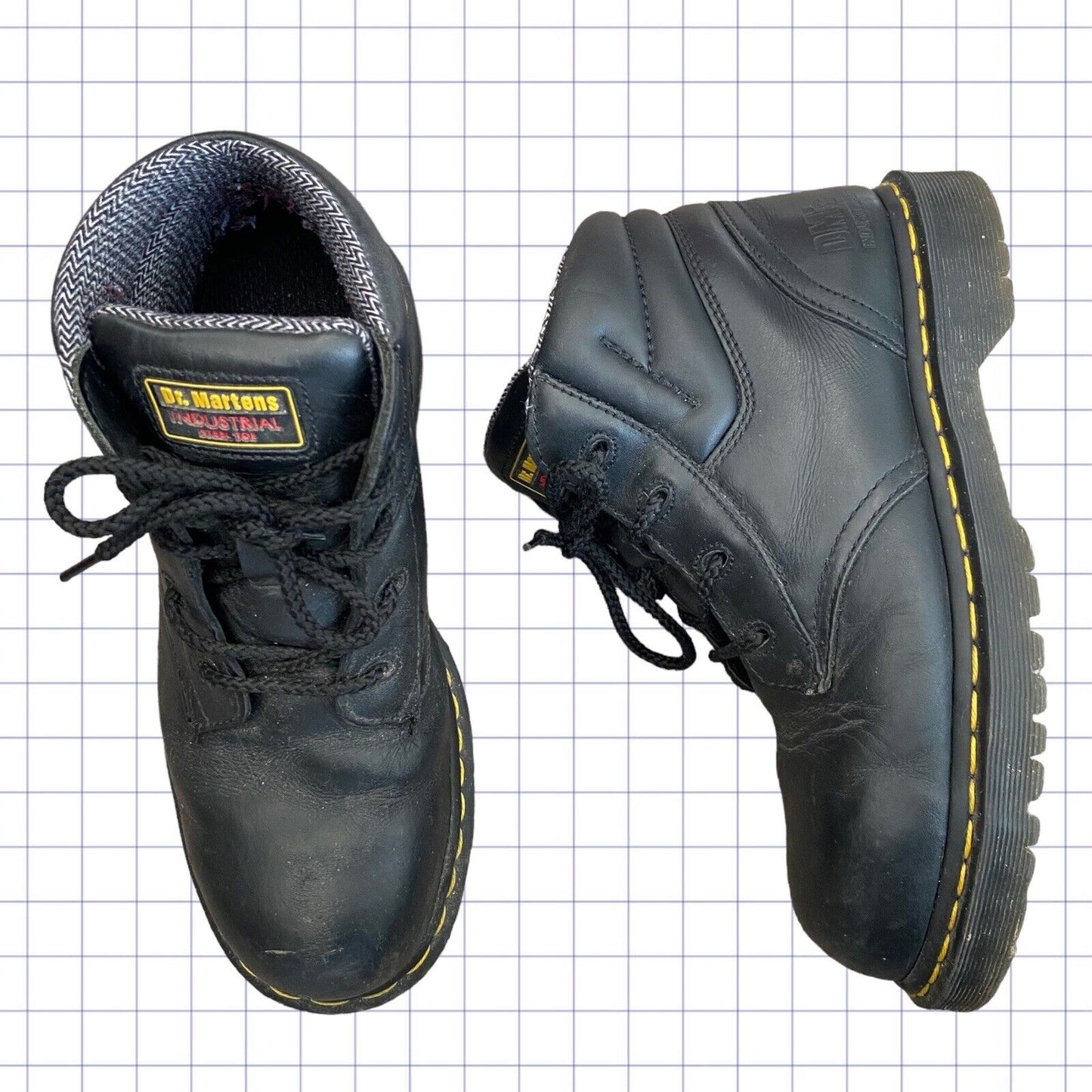 Dr Martens Industrial Leather Steel Toe Boots - UK 8