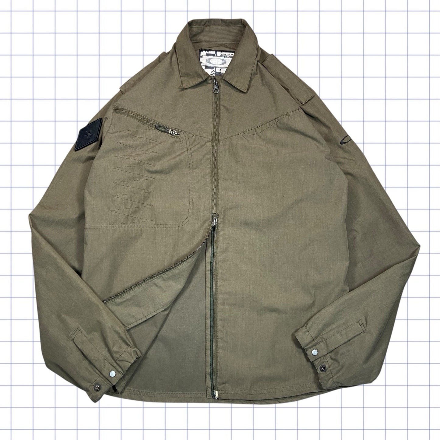 Vintage Oakley Military Double Zip Jacket - M