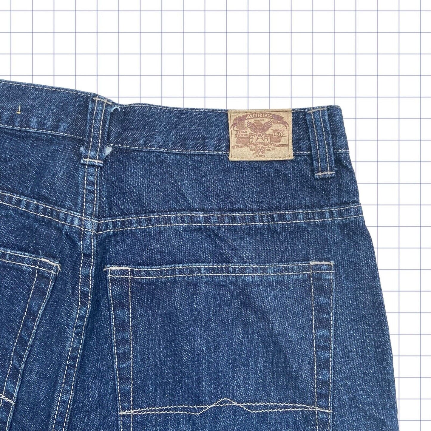 Vintage Avirex Spellout Jorts - 32W