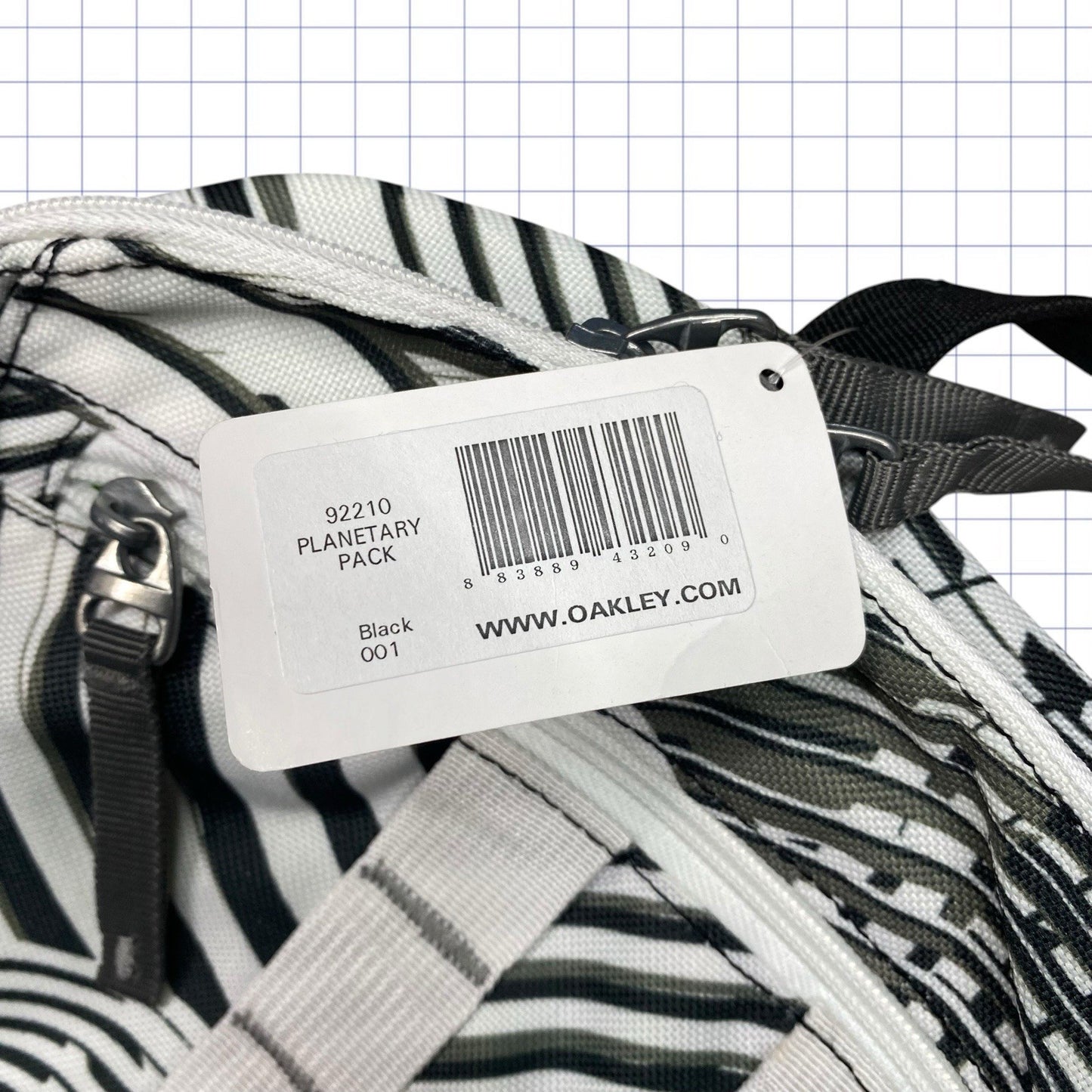 Early 2000s Oakley Gridded Pattern Backpack
