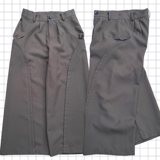Smart Japanese Style Panelled Trousers - 32W