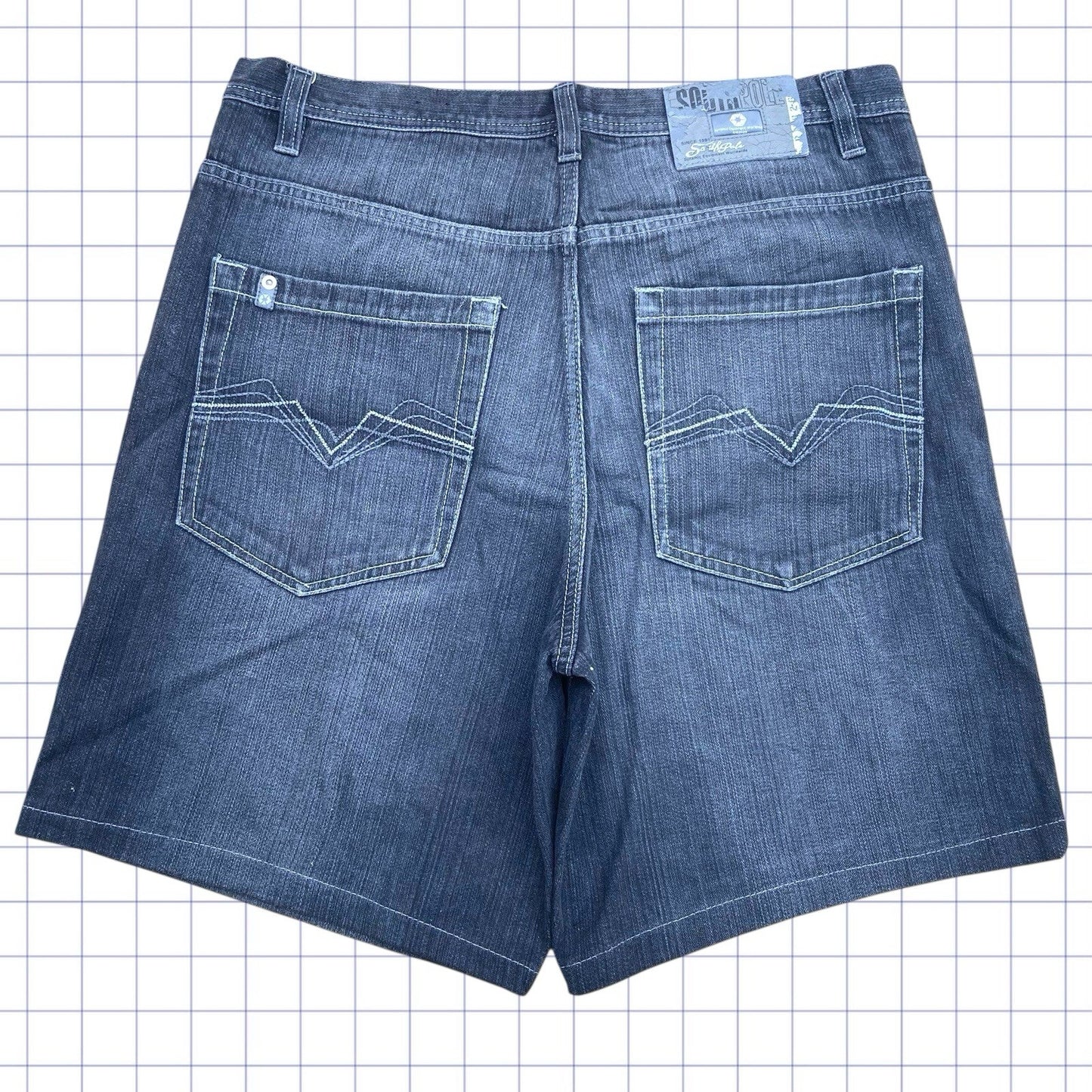 Y2K Southpole Grey Tab Jorts - 36W