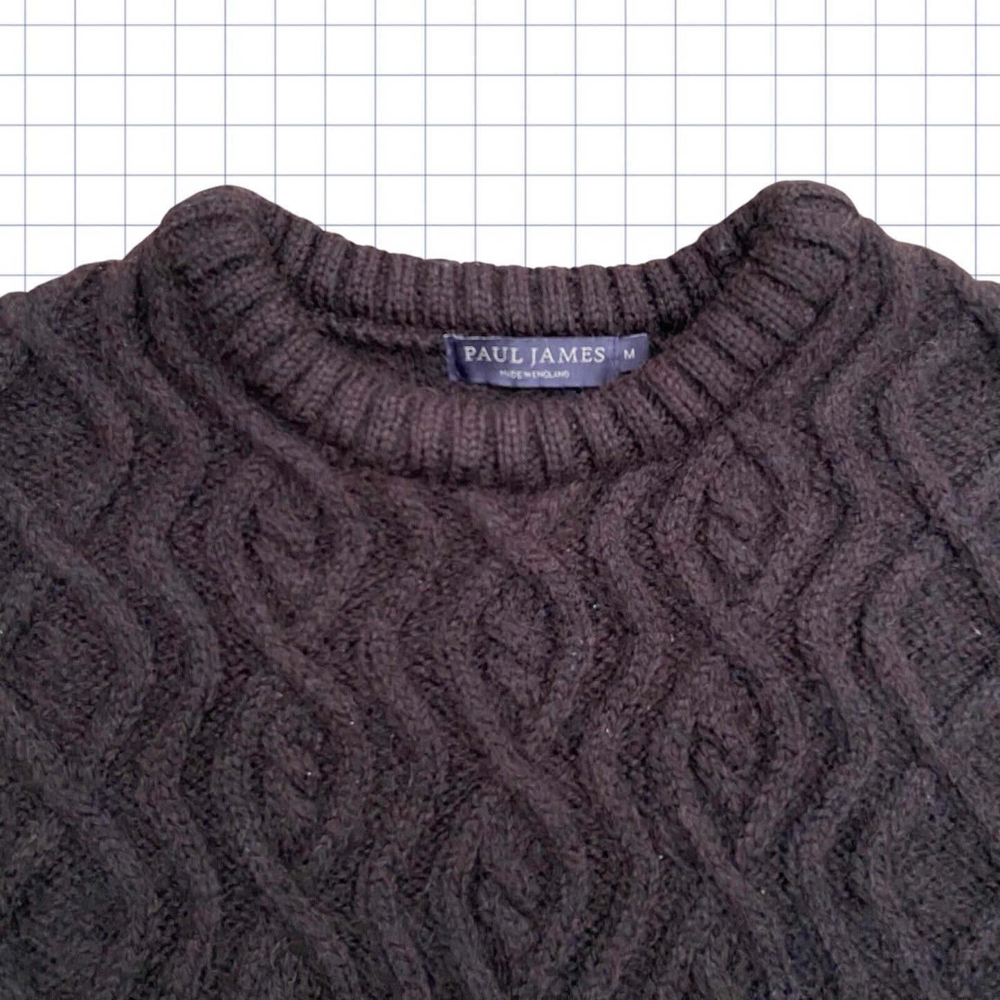 Paul James Wool Cable Knit Sweater - M