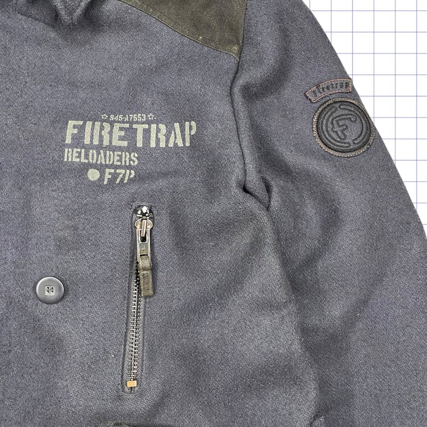 ヴィンテージ ファイアトラップ ダブルボタンアップジャケット - L