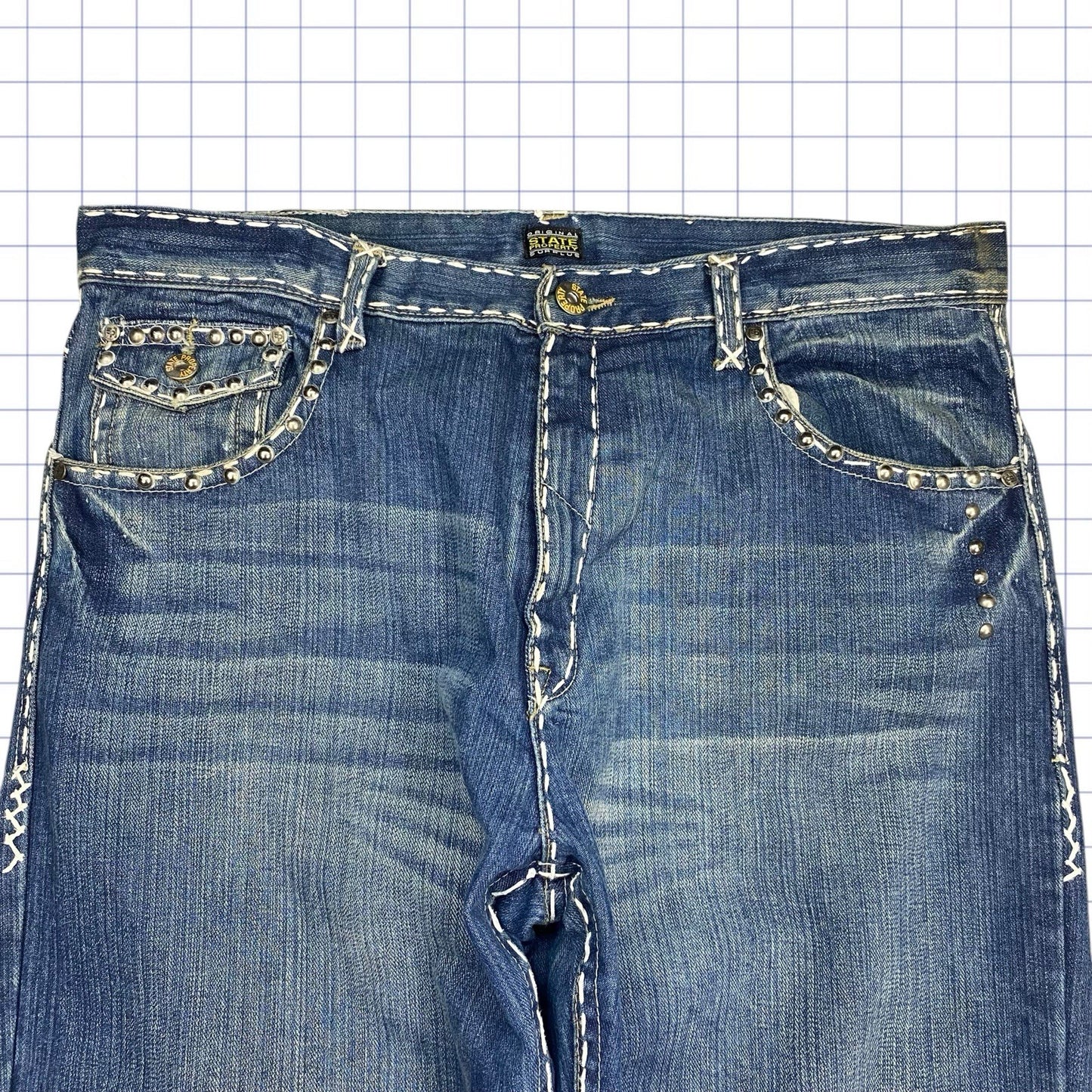 Y2K Studded Jeans - XL