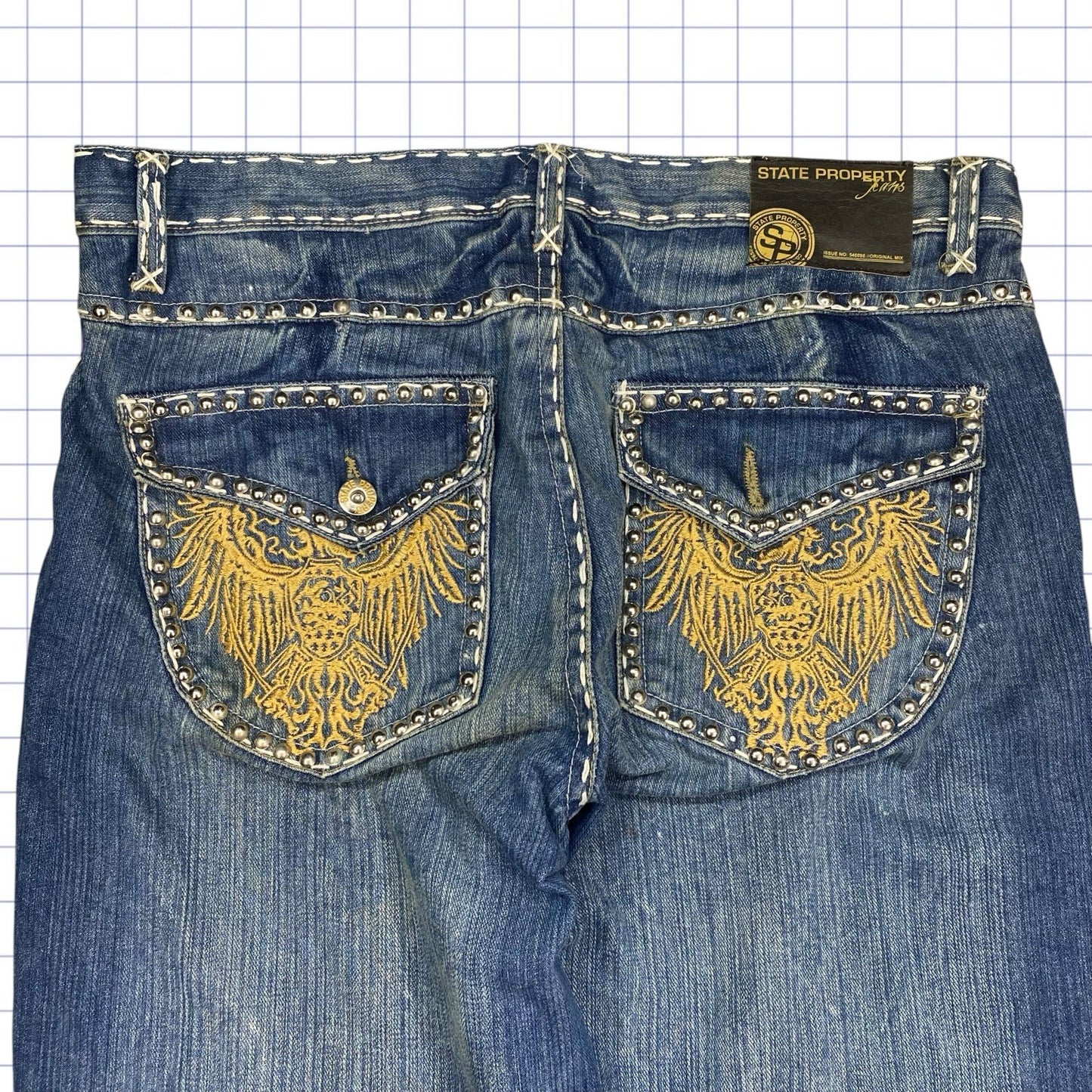 Y2K Studded Jeans - XL