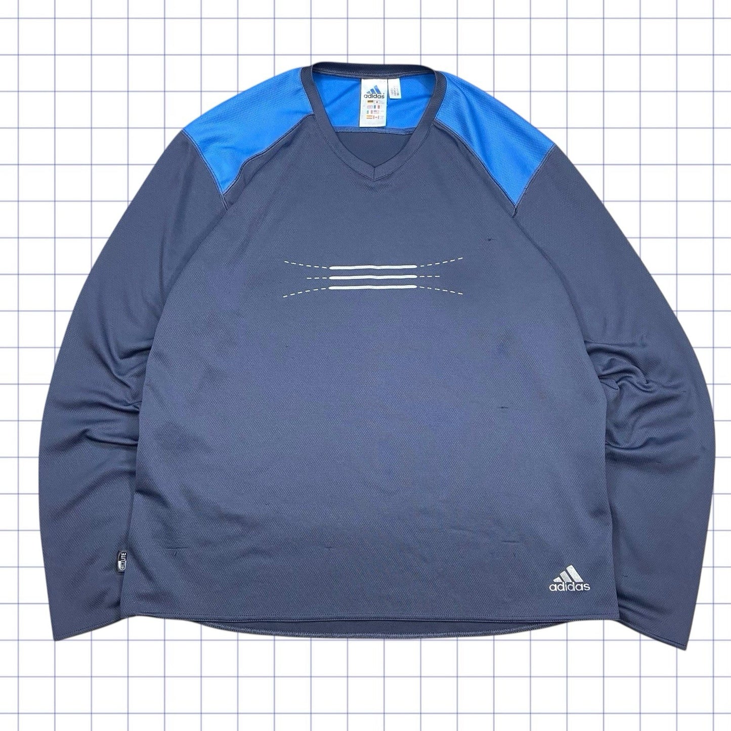 Vintage Adidas Sports Long Sleeve Shirt - M