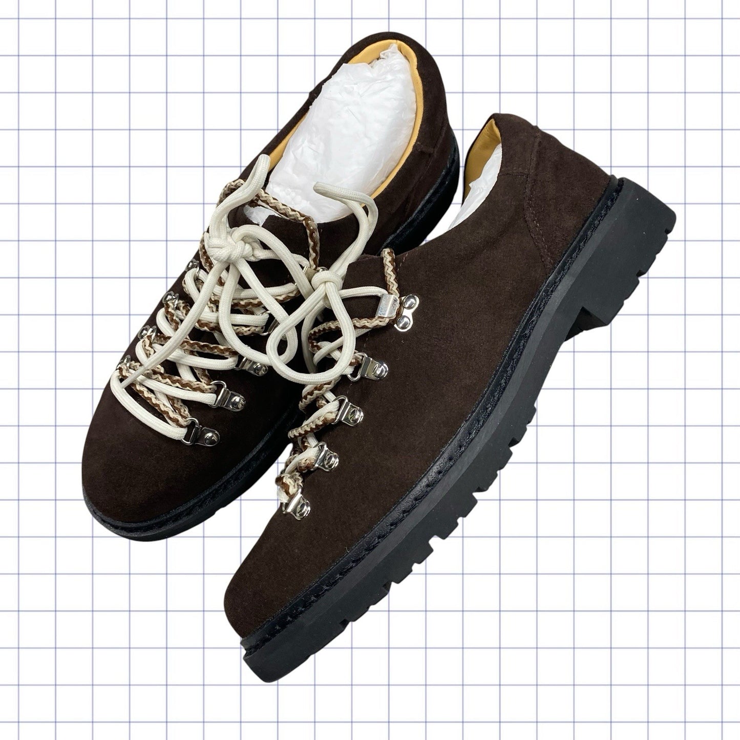 Paper Straight Heritage Derby Brown Suede Shoes - UK 8.5