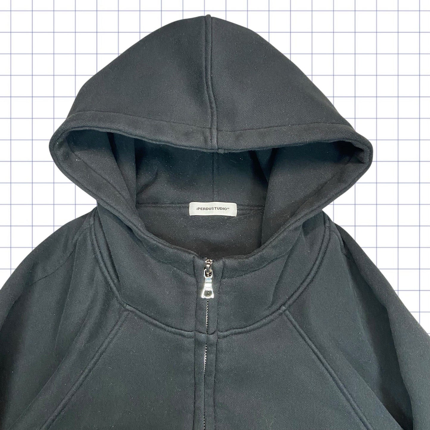 Japanese Black Armour Sleeve Hoodie - M