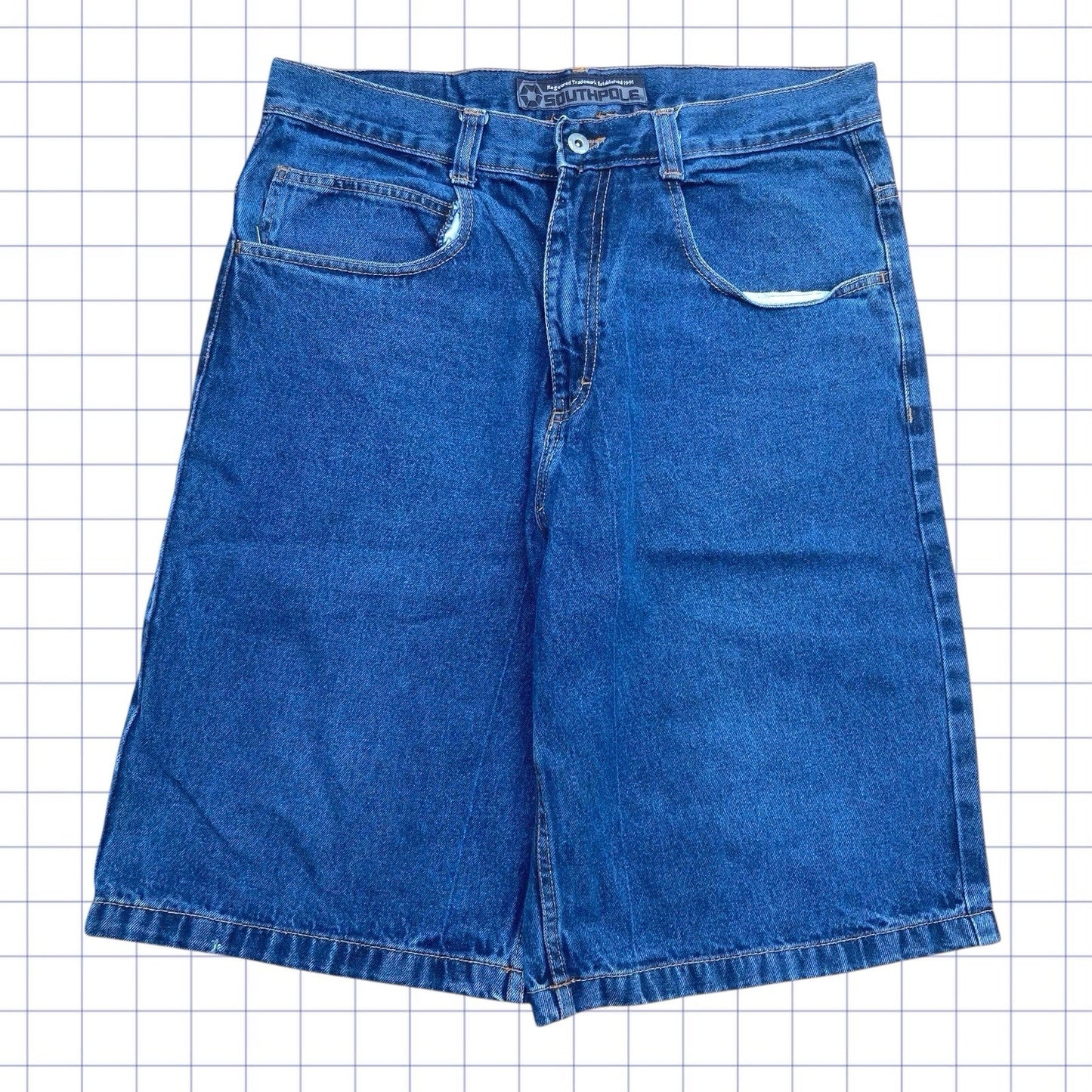 Y2K Southpole Yellow Tab Jorts - 36W