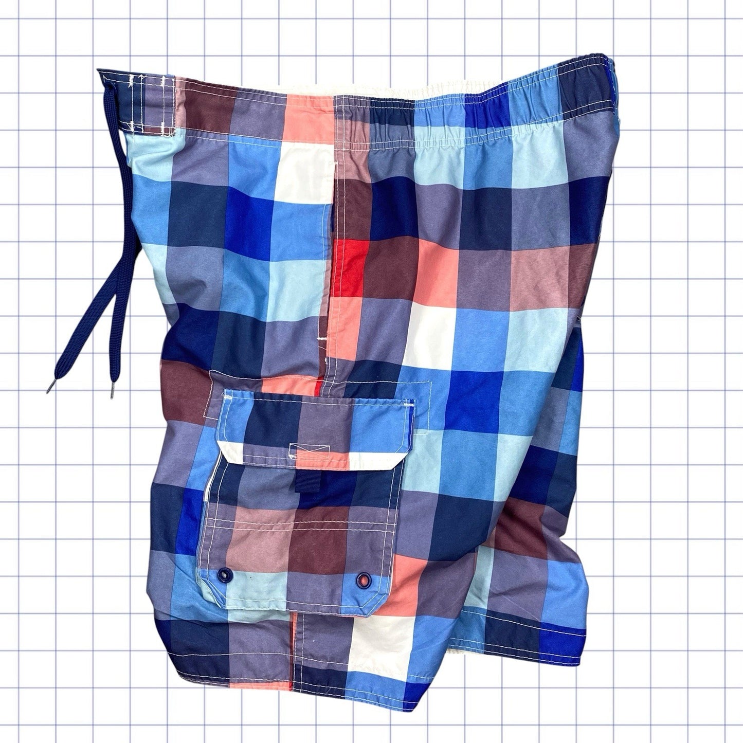 Quiksilver Style Checkered Board Shorts - 35W