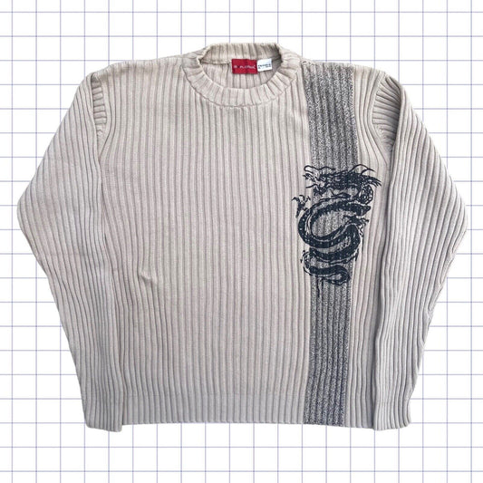 Jnco Style Dragon Ribbed Knit - S