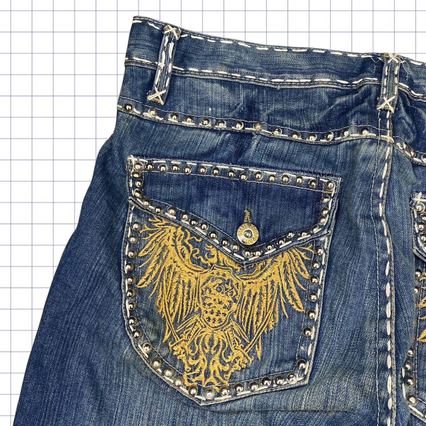 Y2K Studded Jeans - XL