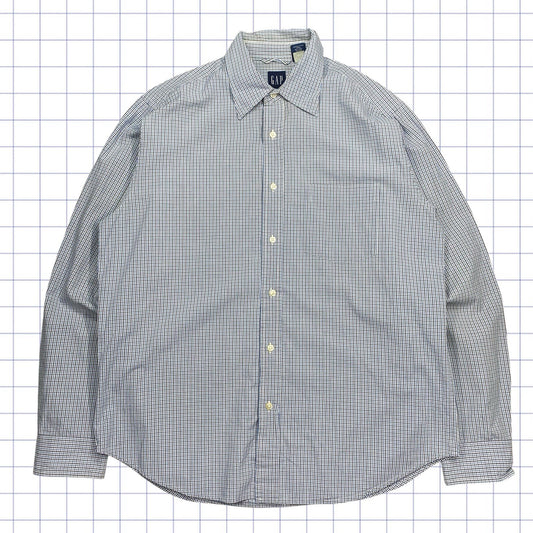Vintage Gap Gridded Long Sleeve Shirt  - M/L