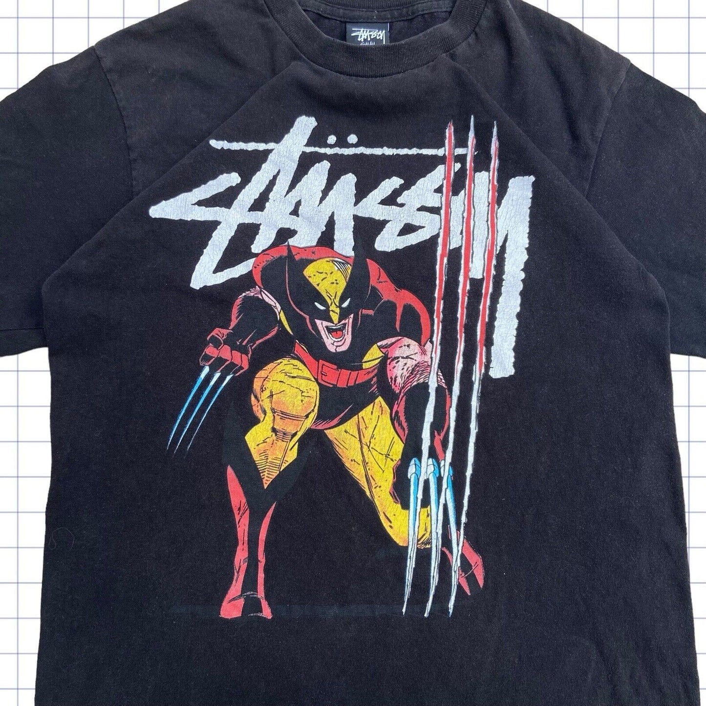 Vintage Stussy x Marvel Wolverine Tshirt - S/M