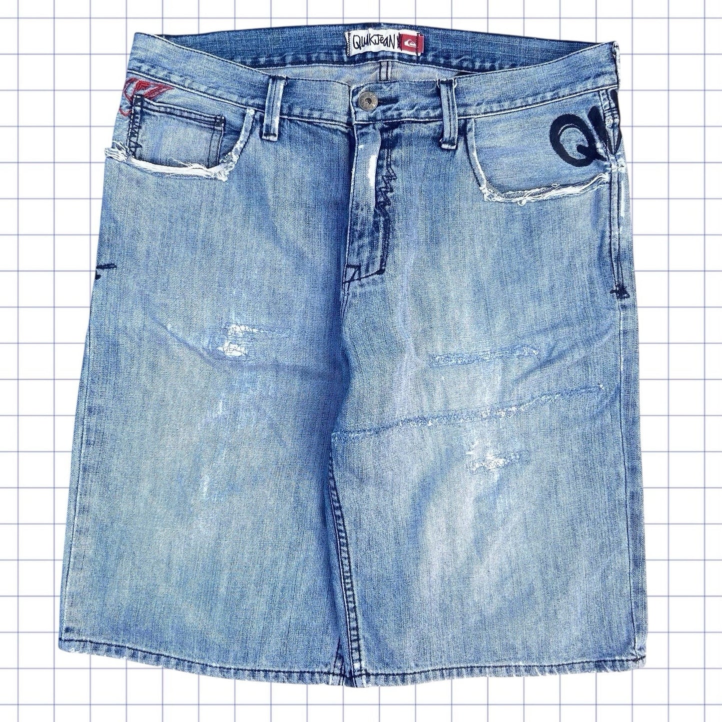 Vintage Quiksilver Spellout Jorts - 36W