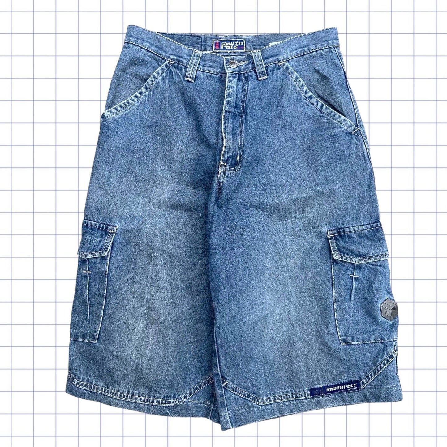2000s South Pole Metallic Logo Jorts - 30W