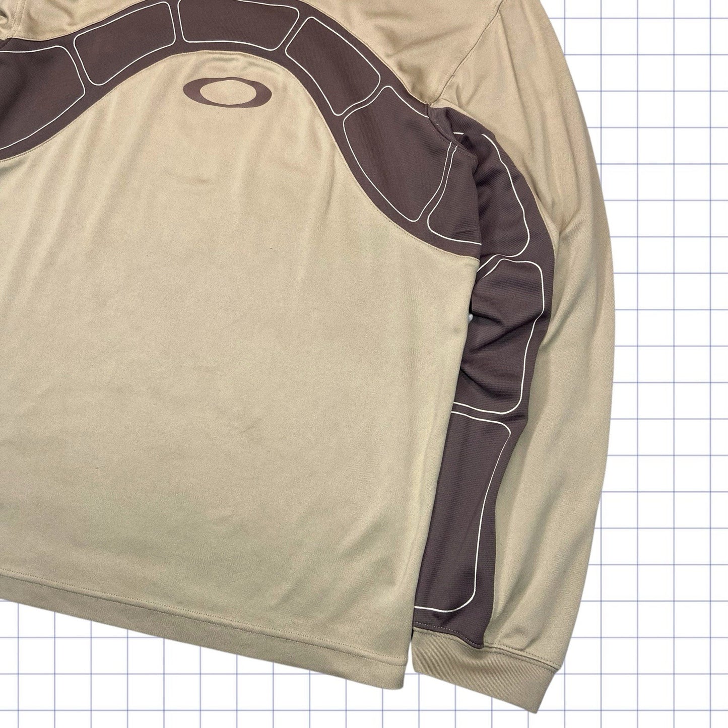 Camiseta vintage Oakley de manga comprida com painéis - M/G