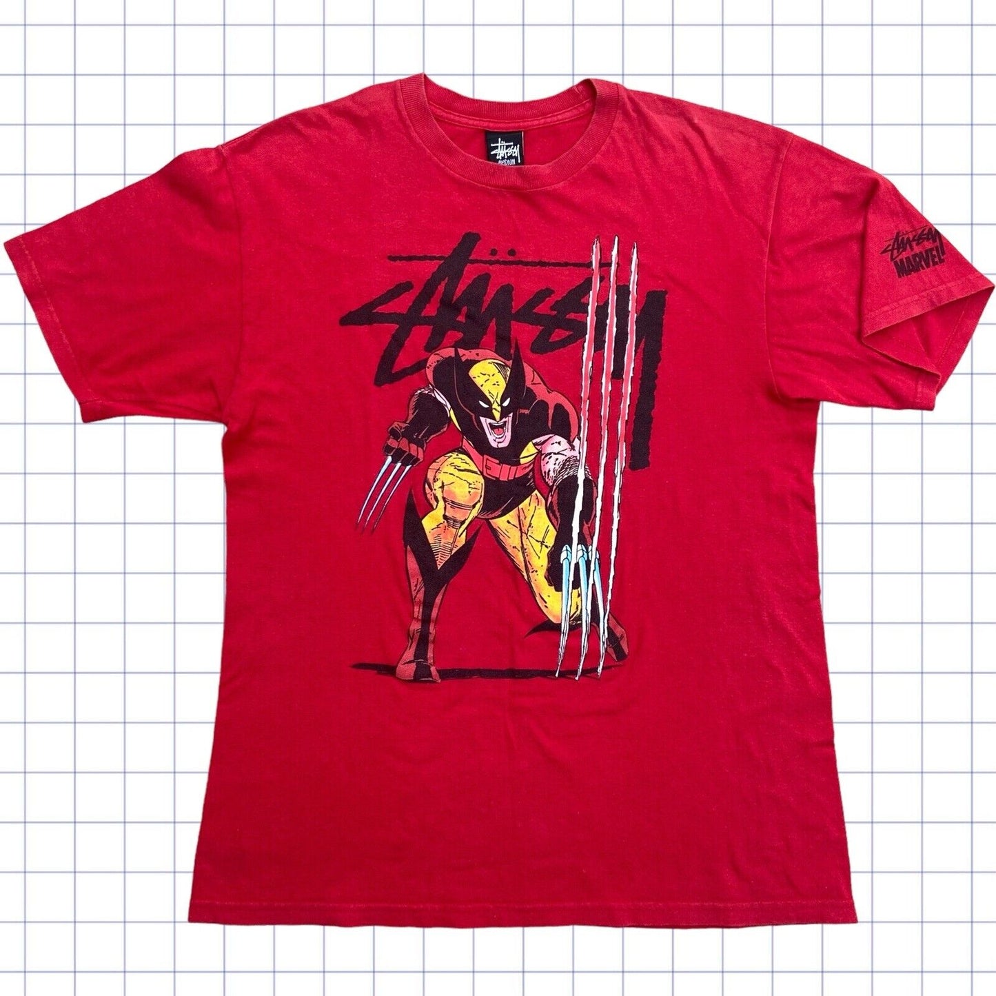 Rare Stussy x Marvel Wolverine Graphic Tshirt - M