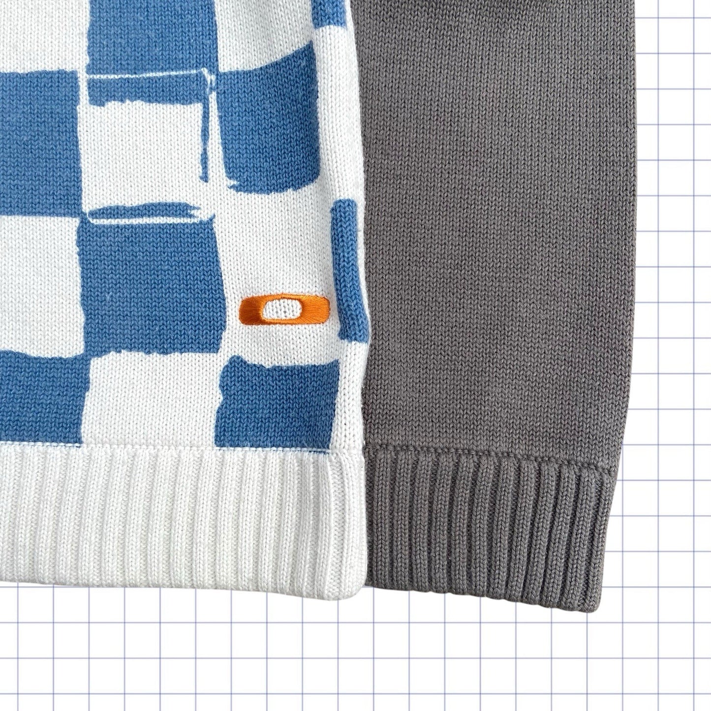 Vintage Oakley Checkered Knit Jumper - M