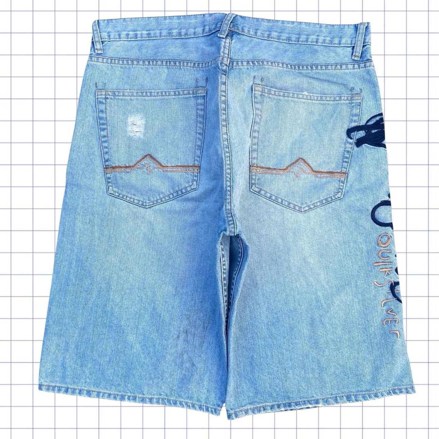 Vintage Quiksilver Big Spellout Jorts - 36W