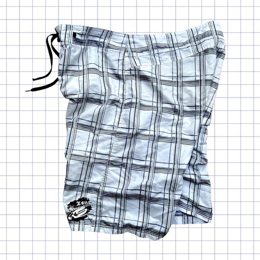 Vintage Quiksilver Style Gridded Board Shorts – 40W