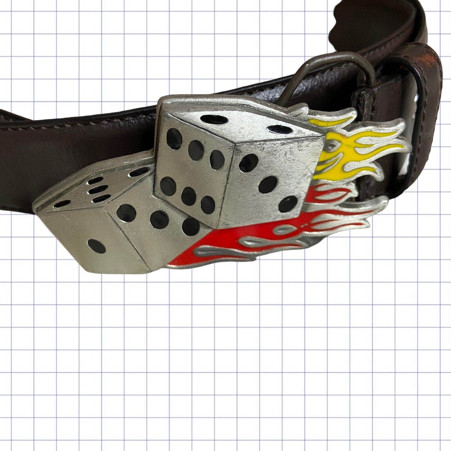 Jnco Style Flaming Dice Belt