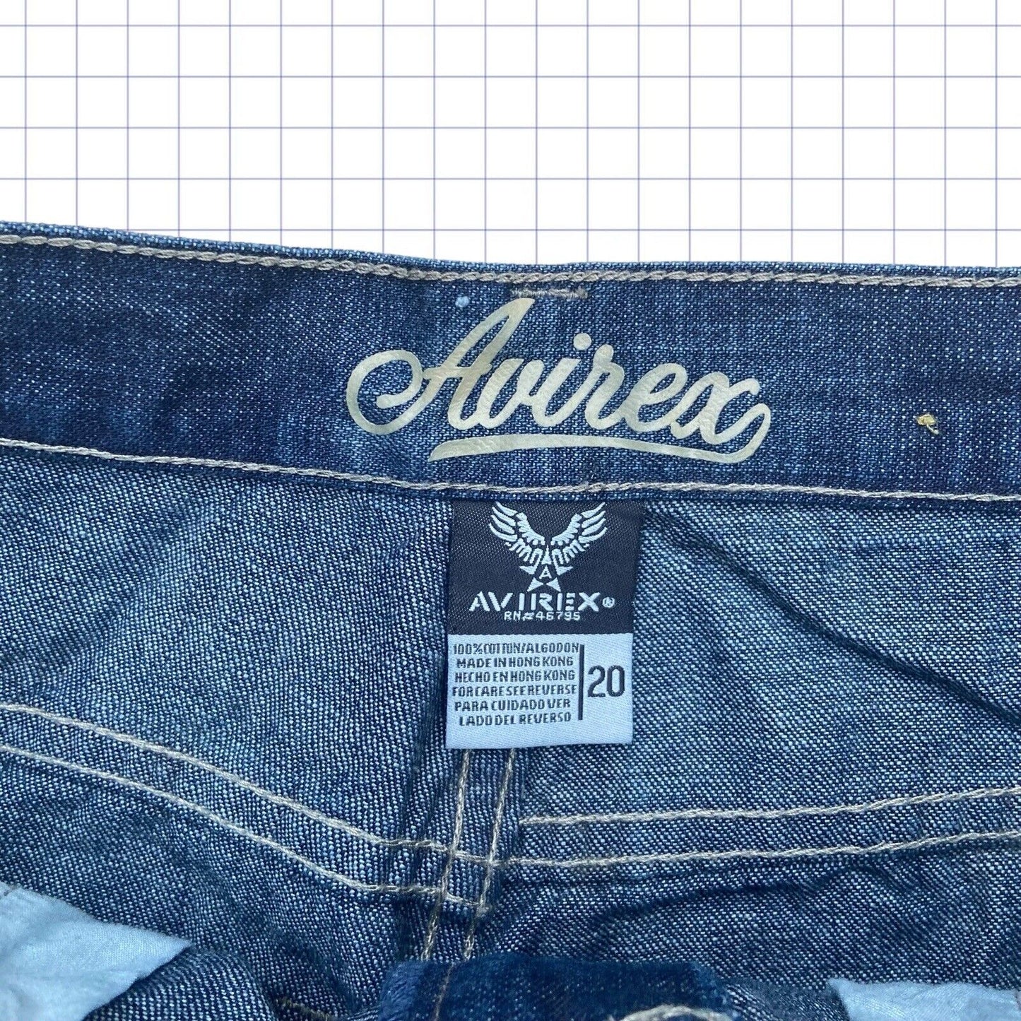 Vintage Avirex Spellout Jorts - 32W