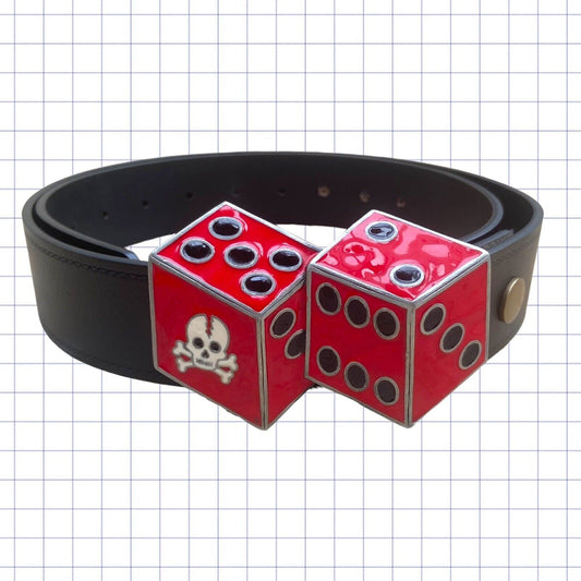 Y2K Jnco Style Skull & Dice Belt