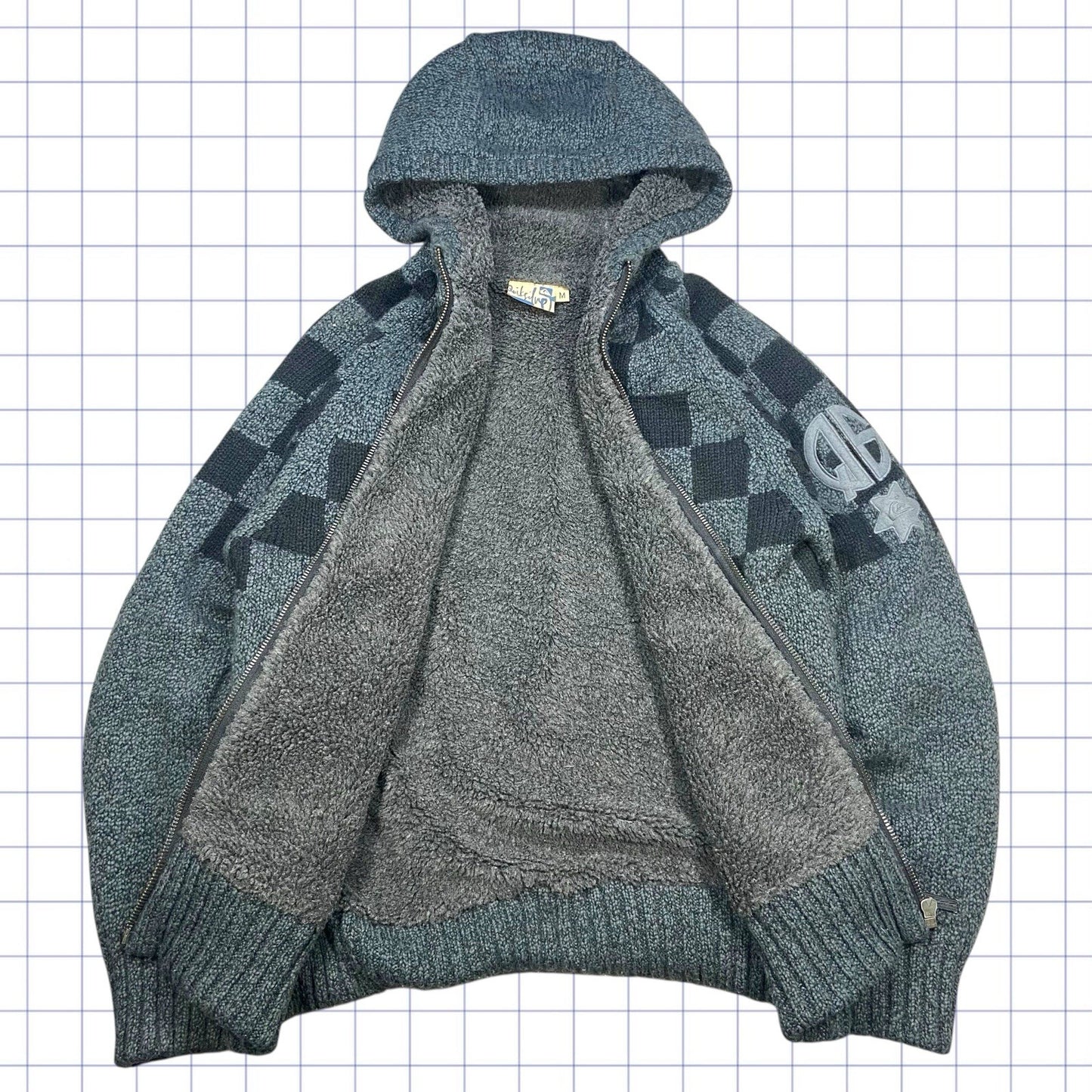 Moletom com zíper Quiksilver Heavy Weight dos anos 2000 - Tamanho M