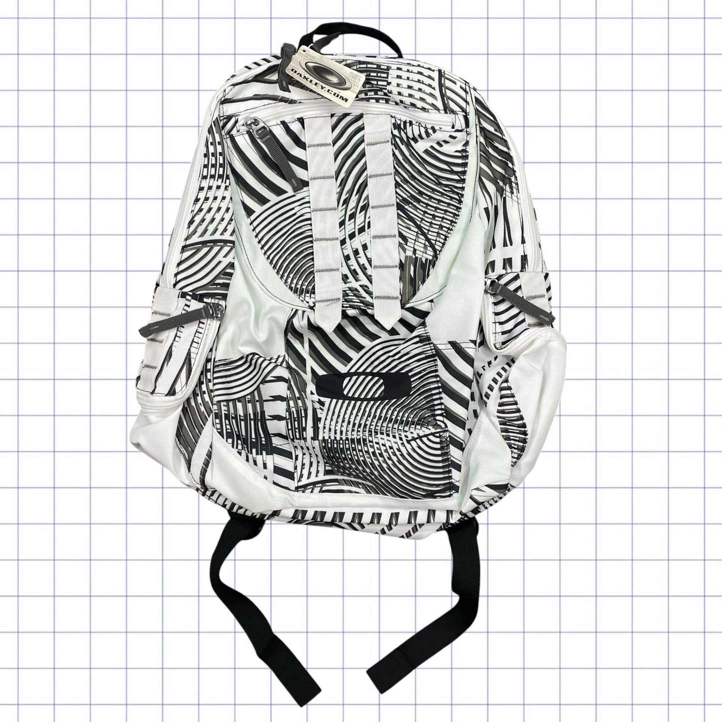 Early 2000s Oakley Gridded Pattern Backpack