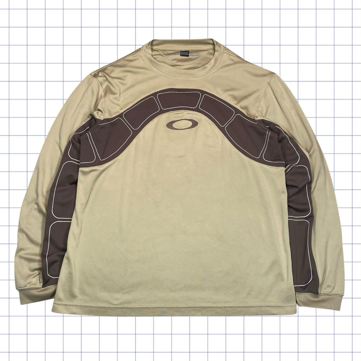 Camiseta vintage Oakley de manga comprida com painéis - M/G