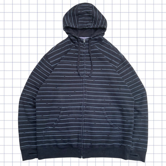 Y2K Oakley Stripped Hoodie - L