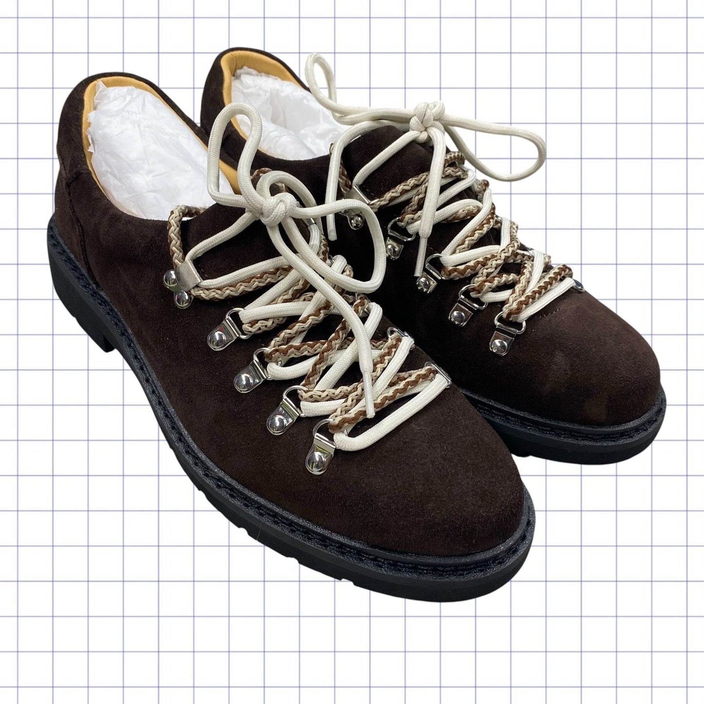 Paper Straight Heritage Derby Brown Suede Shoes - UK 8.5
