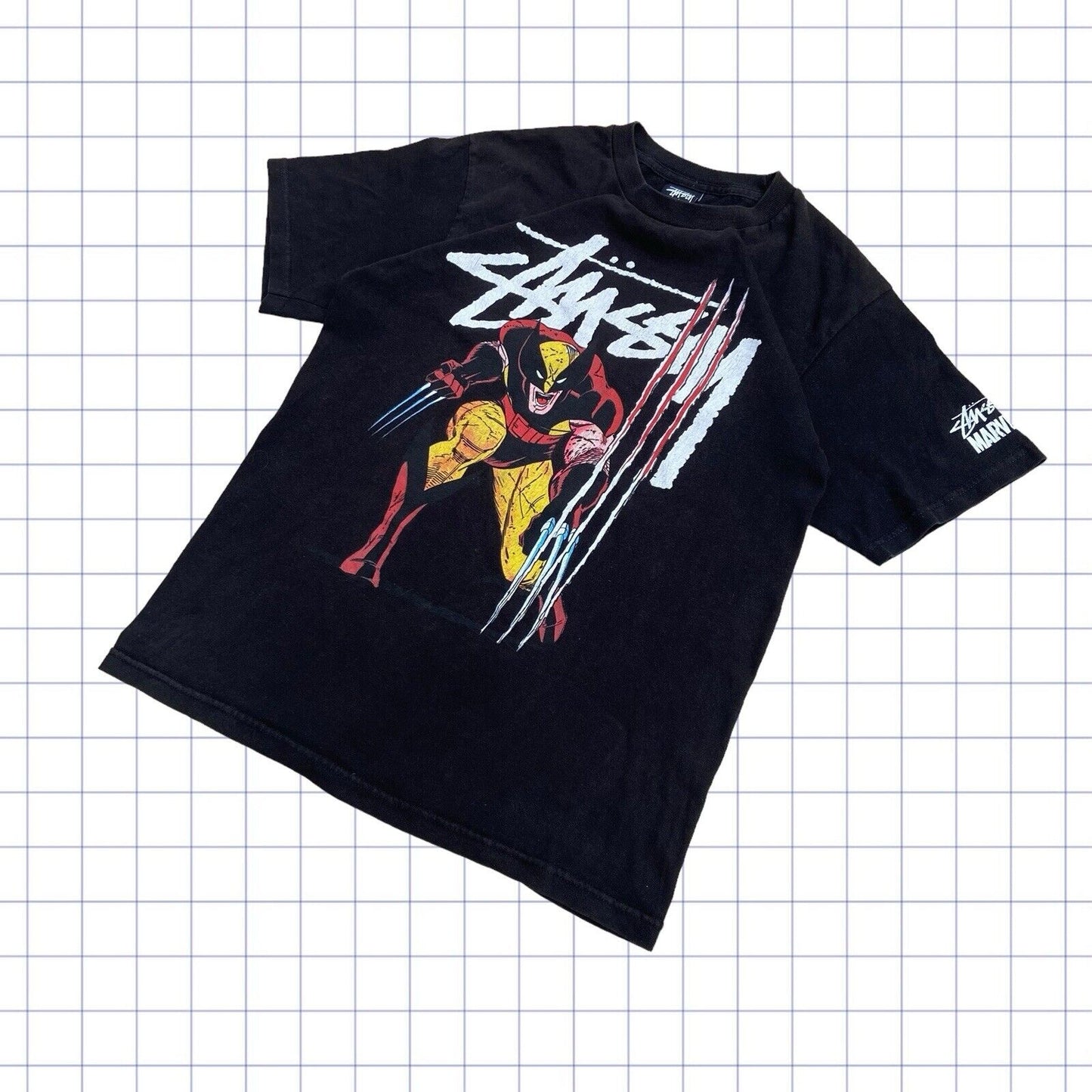 Vintage Stussy x Marvel Wolverine Tshirt - S/M