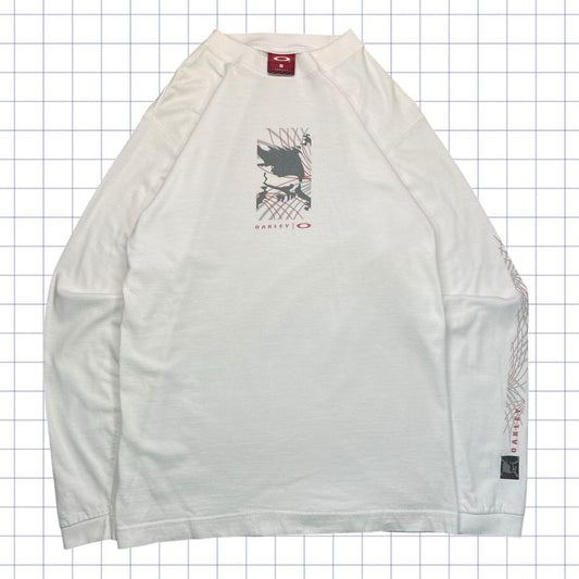 Vintage Oakley Software Skull Long Sleeve Tshirt - M/L