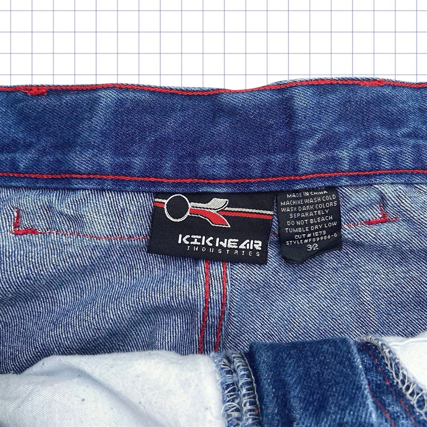 ヴィンテージ KikWear レイブ カーゴ ジーンズ - 30W