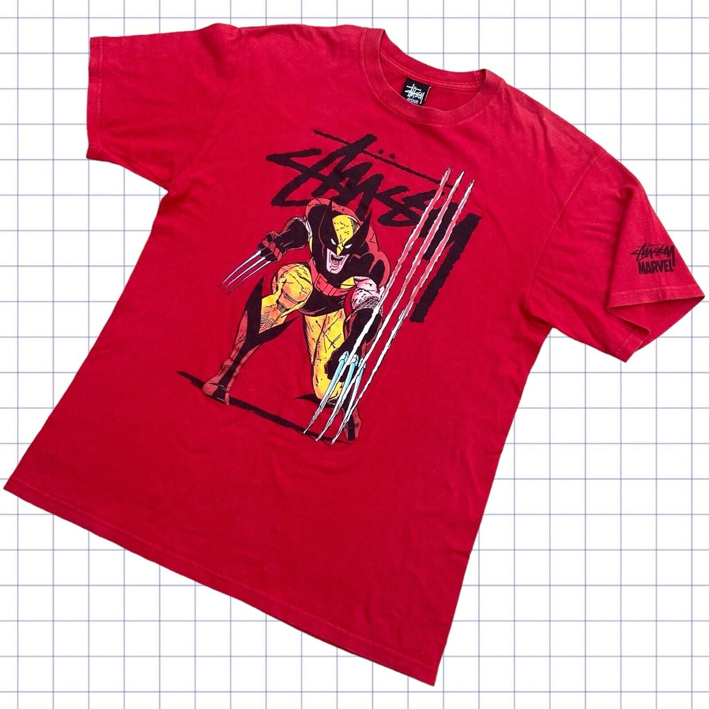 Rare Stussy x Marvel Wolverine Graphic Tshirt - M