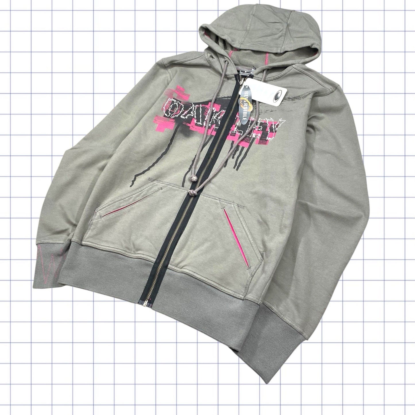 Oakley Skull/Spellout Hoodie - S