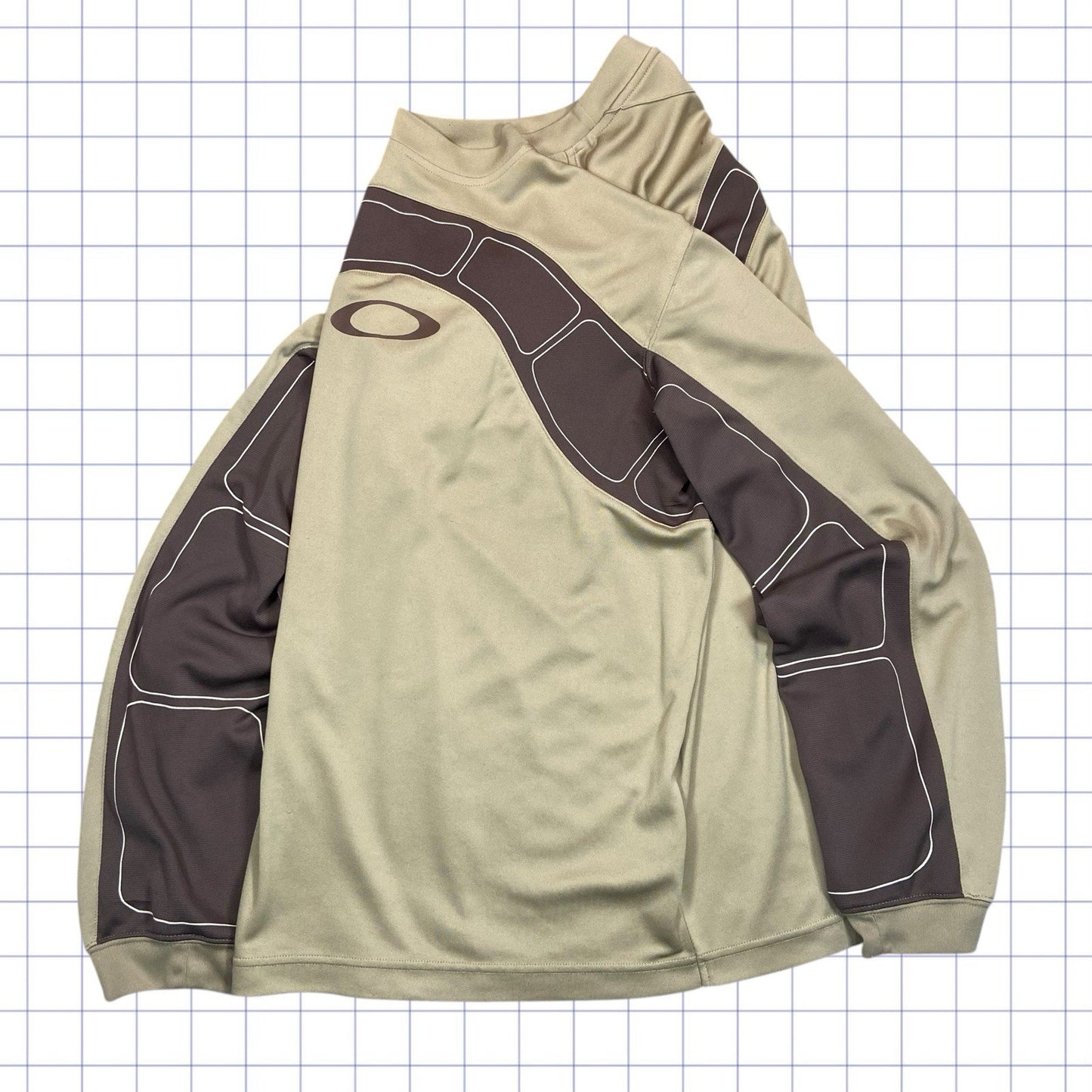 Camiseta vintage Oakley de manga comprida com painéis - M/G