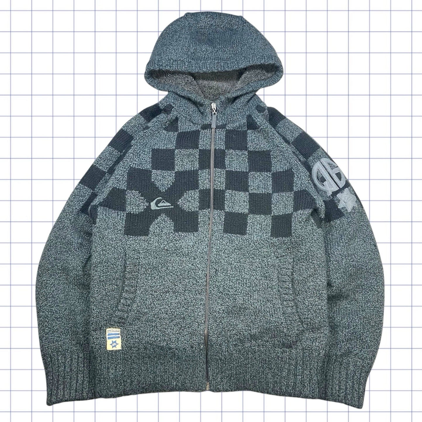 Moletom com zíper Quiksilver Heavy Weight dos anos 2000 - Tamanho M