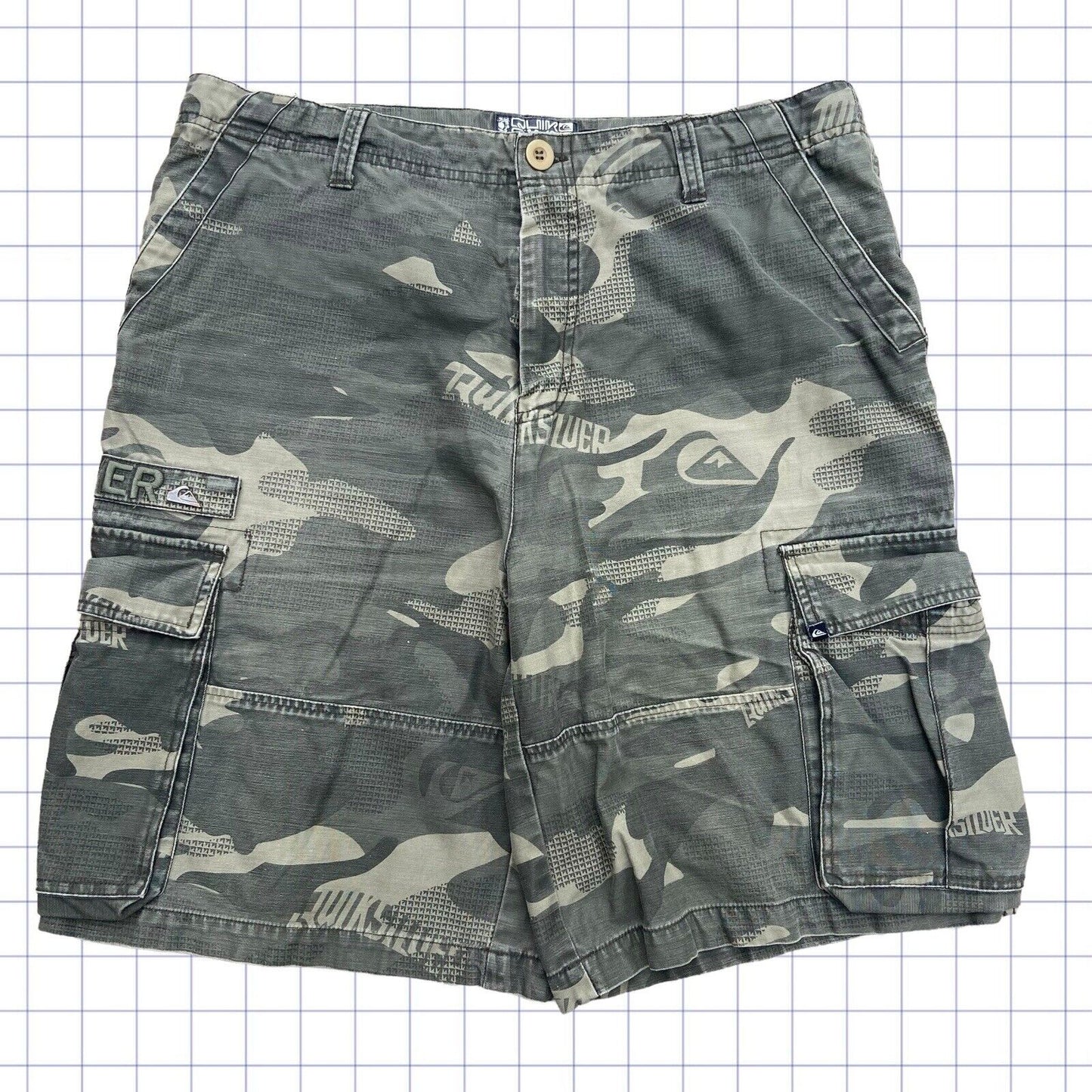 Vintage Quiksilver Camo Cargo Jorts - XL