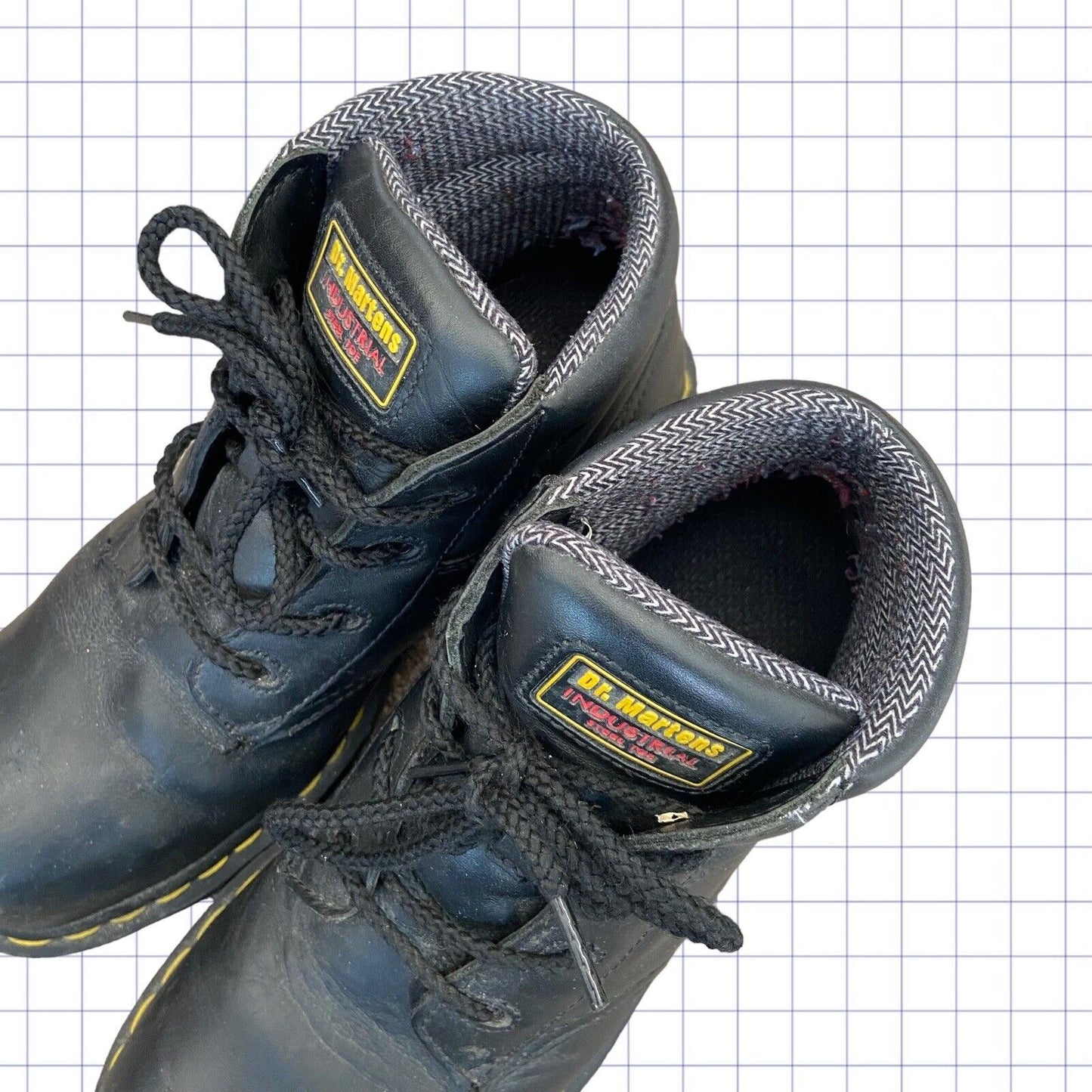 Dr Martens Industrial Leather Steel Toe Boots - UK 8