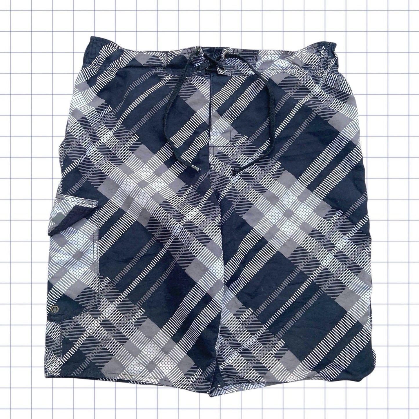 Vintage Quiksilver Style Patterned Board Shorts – 36W