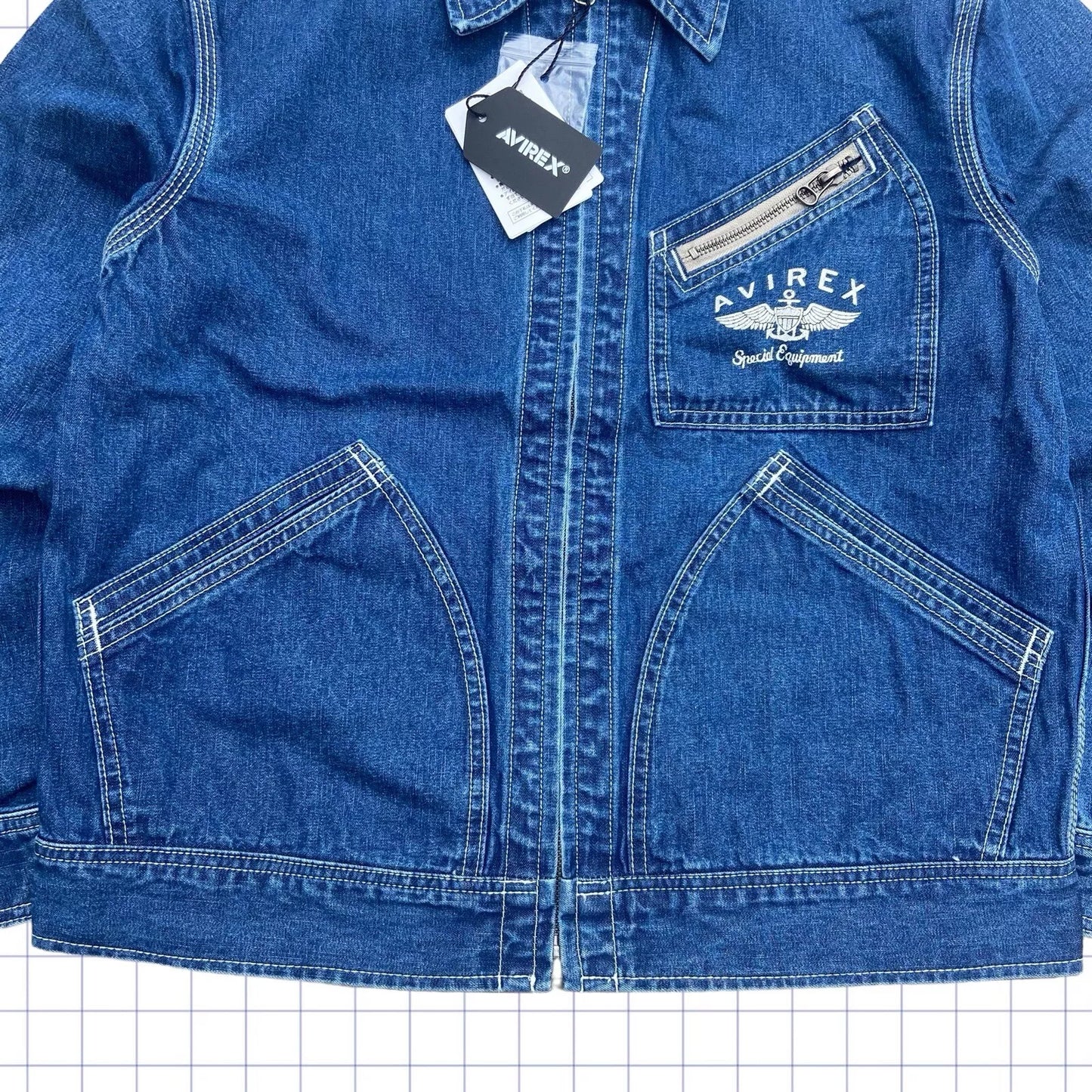 Vintage Avirex Deadstock Cropped Denim Jacket - S/M